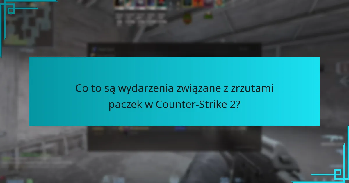 Kiedy odbywają się wydarzenia związane z zrzutami paczek?