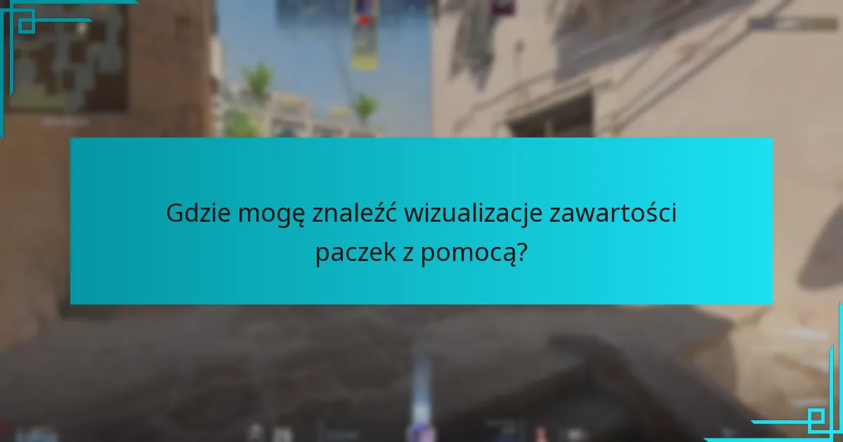 Gdzie mogę znaleźć wizualizacje zawartości paczek z pomocą?