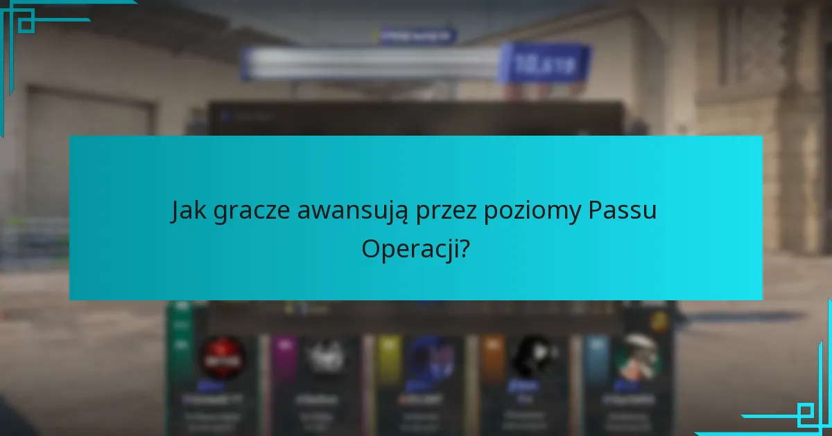 Jak gracze awansują przez poziomy Passu Operacji?