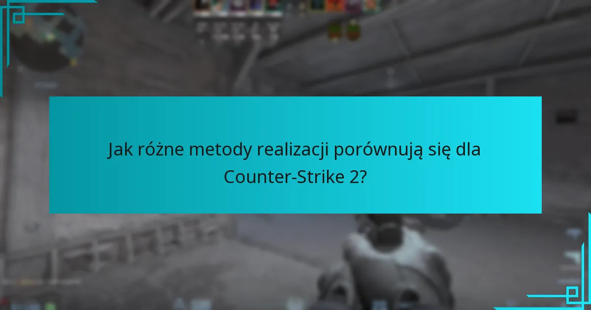 Jak różne metody realizacji porównują się dla Counter-Strike 2?
