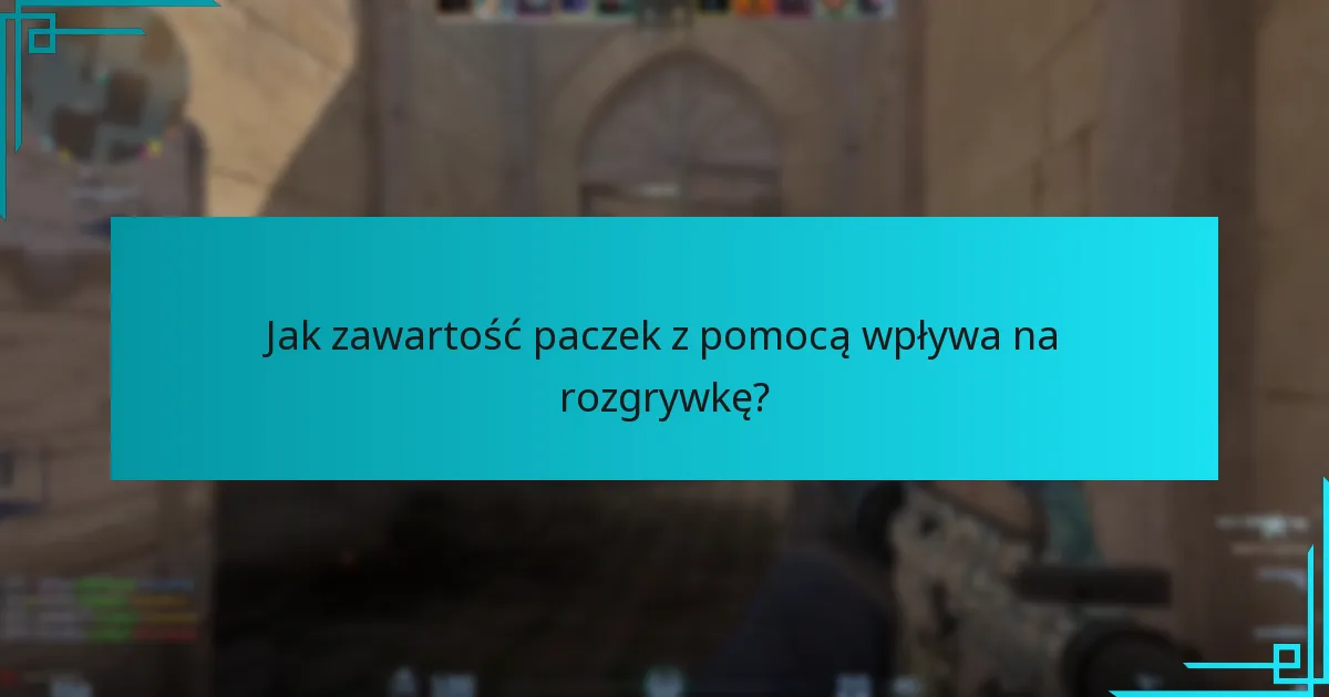 Jak zawartość paczek z pomocą wpływa na rozgrywkę?