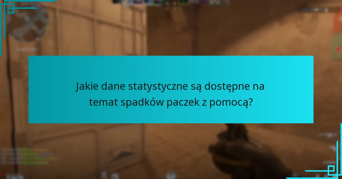Jakie dane statystyczne są dostępne na temat spadków paczek z pomocą?