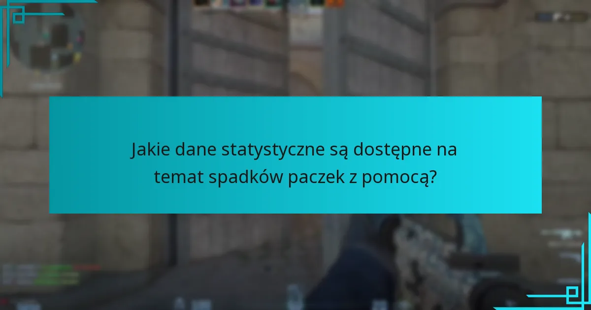 Jakie dane statystyczne są dostępne na temat spadków paczek z pomocą?