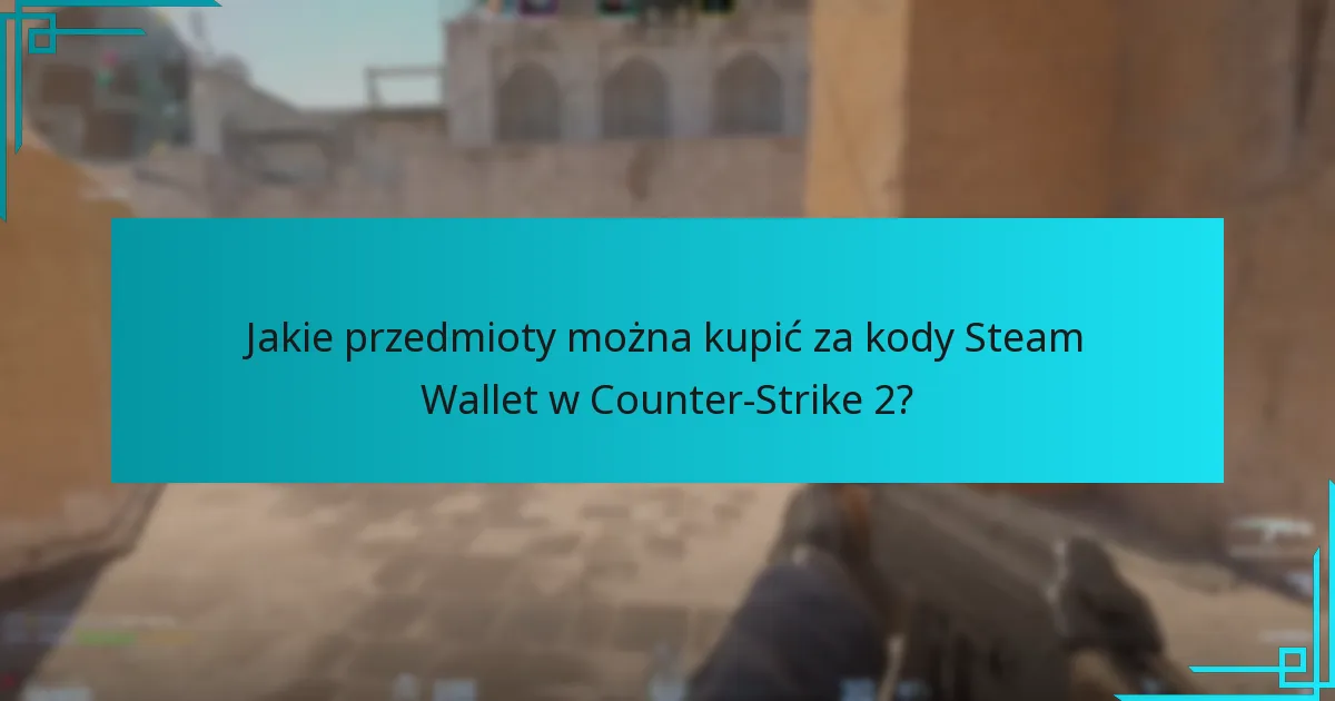 Jakie przedmioty można kupić za kody Steam Wallet w Counter-Strike 2?