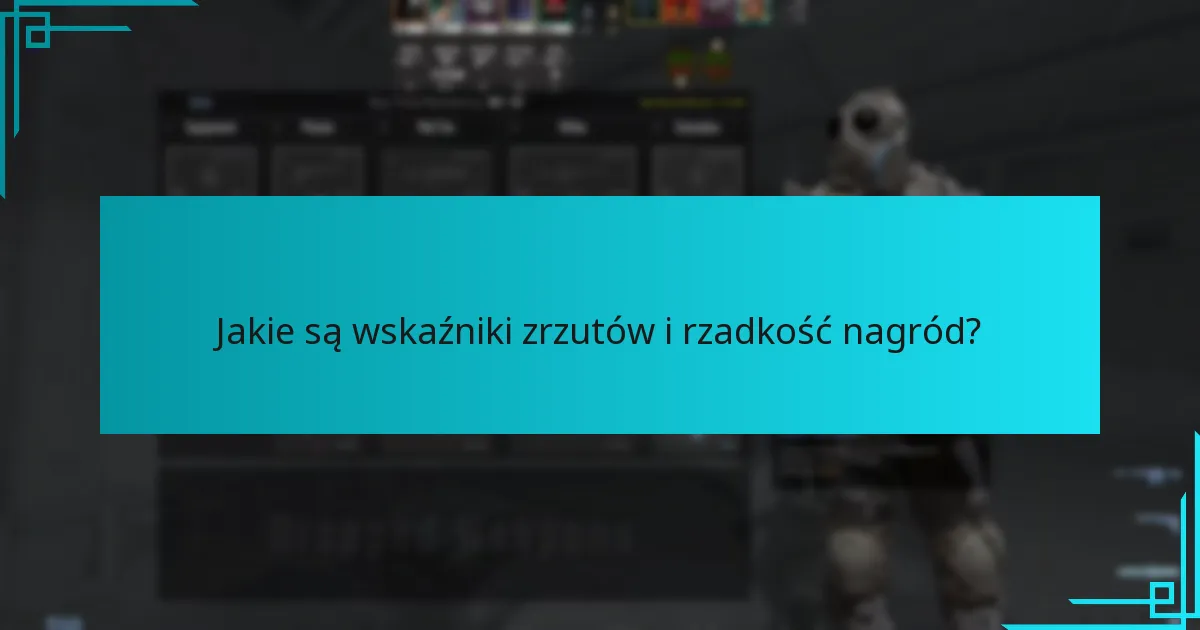 Jakie są wskaźniki zrzutów i rzadkość nagród?