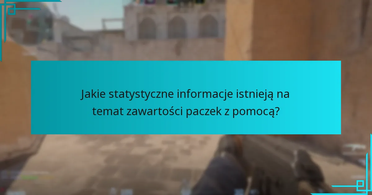 Jakie statystyczne informacje istnieją na temat zawartości paczek z pomocą?
