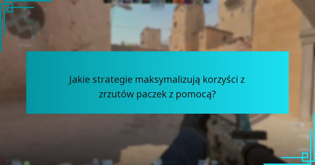 Jakie strategie maksymalizują korzyści z zrzutów paczek z pomocą?
